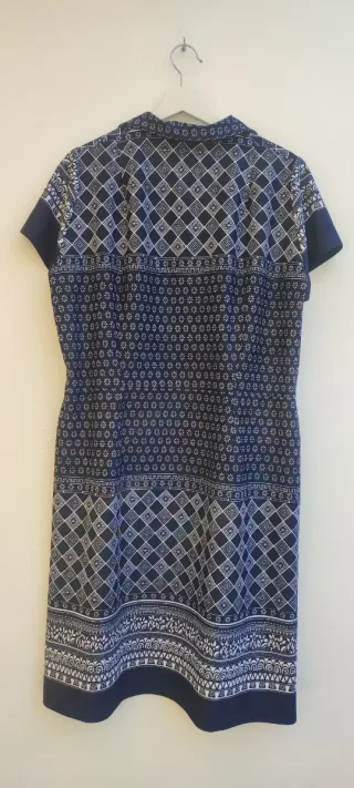 Vestido Vintage Azul y Blanco