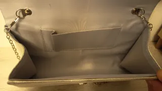 Bolso de mano  plateado para fiesta