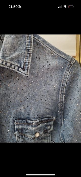 Camisa vaquera con brillos