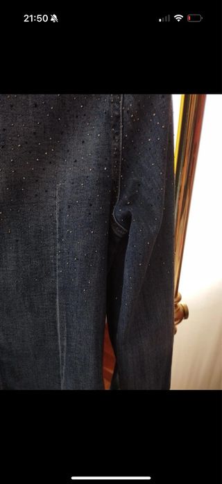 Camisa vaquera con brillos