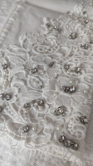 Fracomina Jeans Blancos con Brillantes