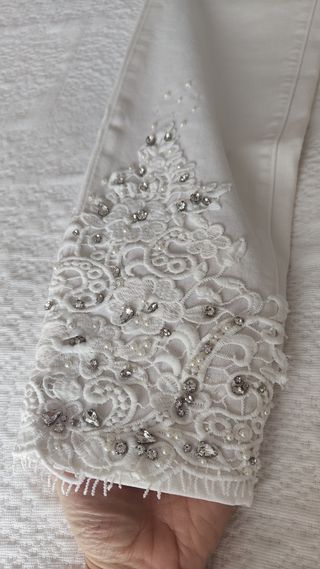 Fracomina Jeans Blancos con Brillantes
