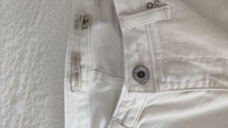 Fracomina Jeans Blancos con Brillantes
