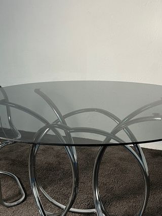 Mesa comedor tubular Vintage, años 70