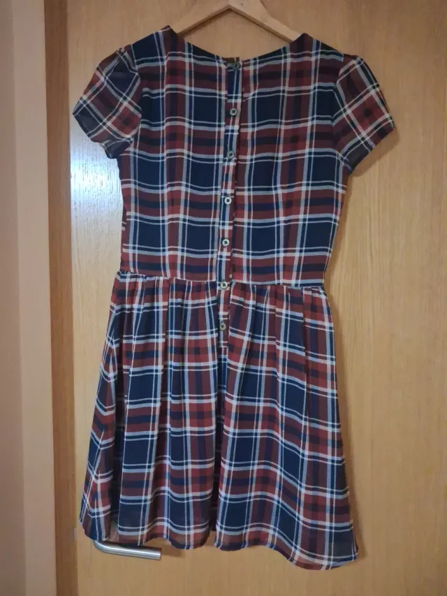 Vestido cuadros Okeysi Talla S