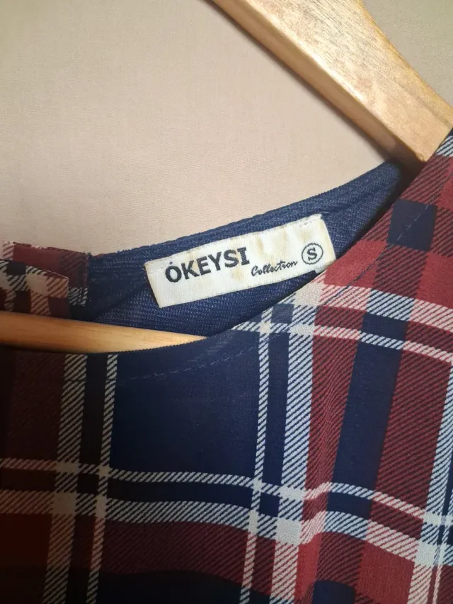 Vestido cuadros Okeysi Talla S