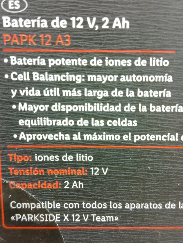Batteria 2Ah PARKSIDE