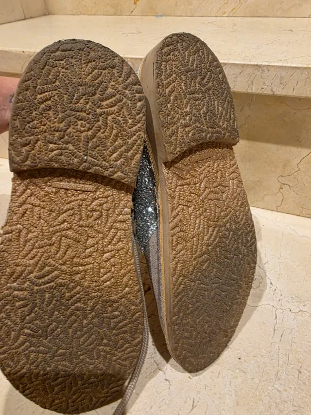 Botines Beige / gris y Plateados para Fiesta