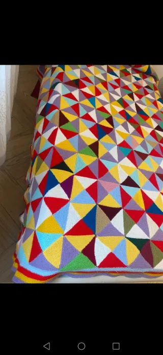 Coperta lana singola patchwork