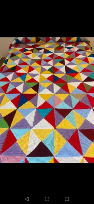 Coperta lana singola patchwork