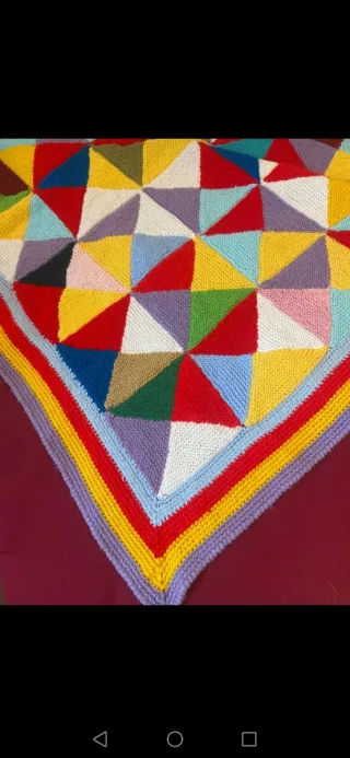 Coperta lana singola patchwork