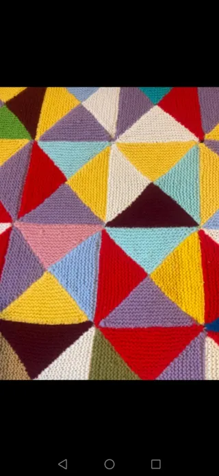 Coperta lana singola patchwork