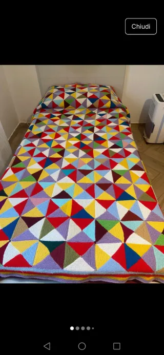 Coperta lana singola patchwork