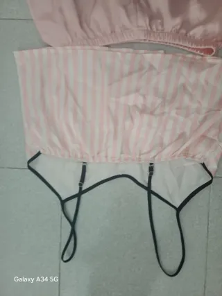 Completo donna M/L rosa e bianco