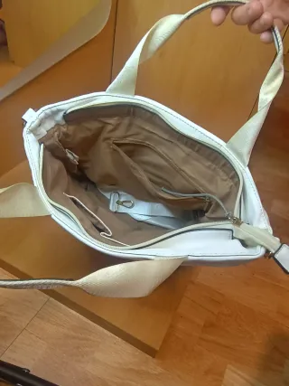 Bolso blanco acolchado mujer