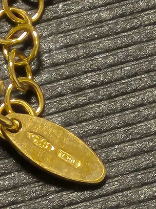 Punto luce argento 925 dorato cm44