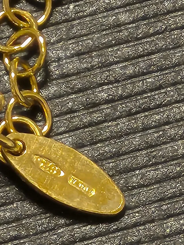 Punto luce argento 925 dorato cm44