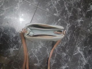 Bolso de mano mujer azul grisáceo