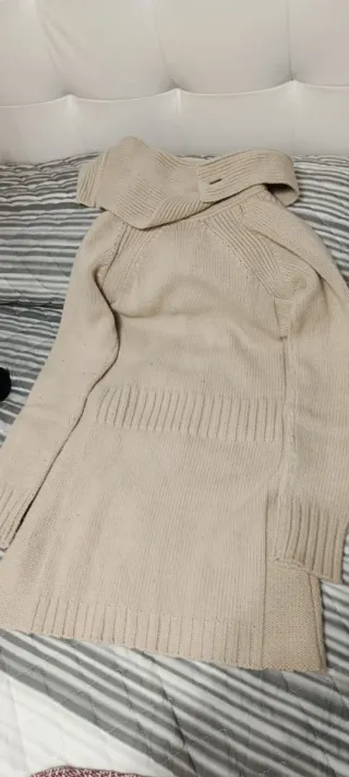 Chaqueta de punto beige