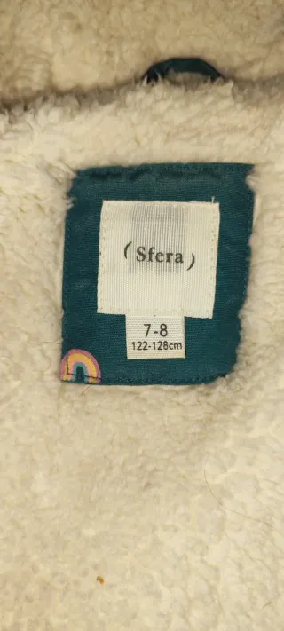 Chaquetón infantil estampado arcoíris talla 7-8