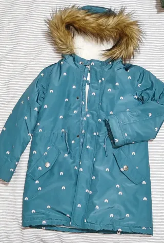 Chaquetón infantil estampado arcoíris talla 7-8