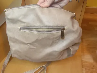 Bolso de mano mujer beige