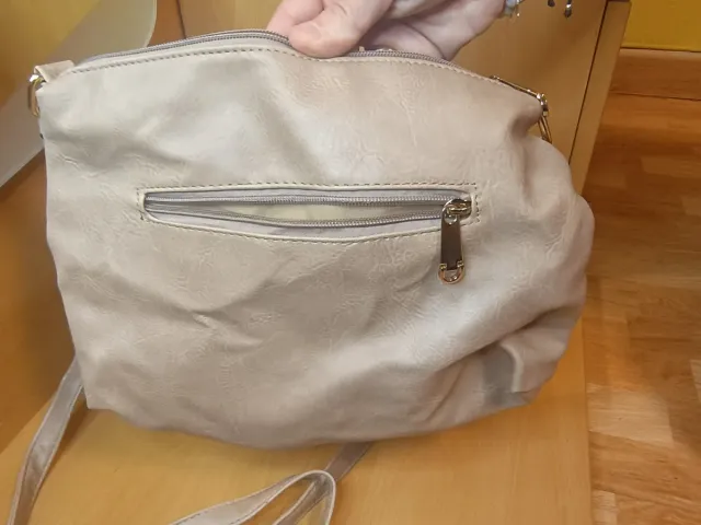 Bolso de mano mujer beige