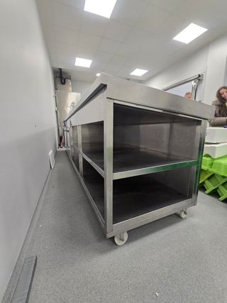 Mostrador expositor acero inoxidable