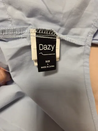 Camisa crop azul manga larga