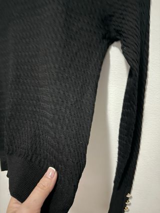 Suéter Zara Negro Texturizado