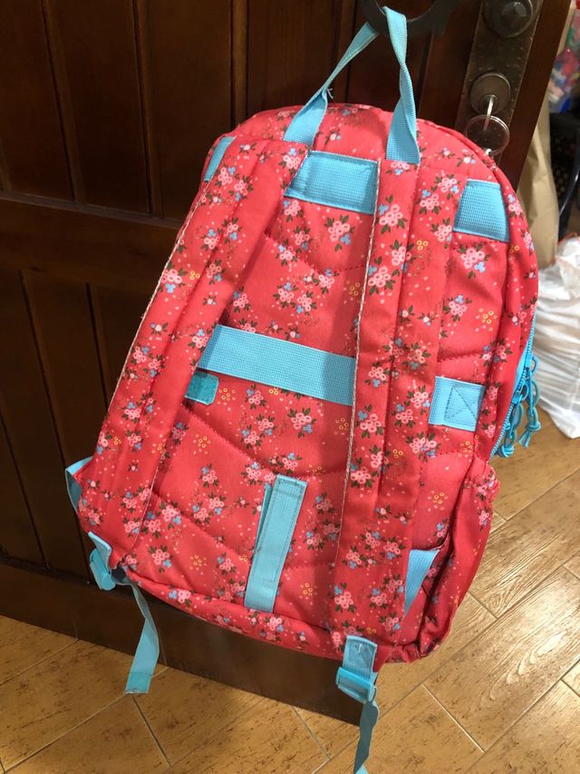 Zaino scolastico con stampa floreale