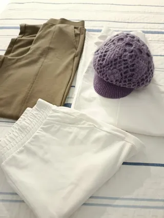 2 Pantalones Algodón Blanco + Regalo