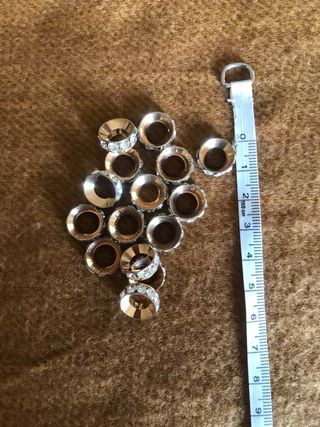 Aros grandes metal con strass