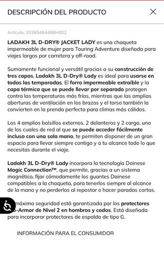 Chaqueta DAINESE Mujer