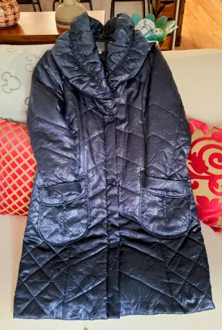 Parka azul acolchada