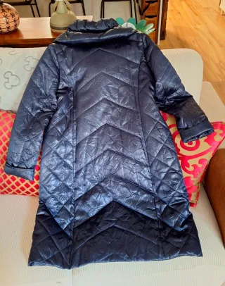 Parka azul acolchada