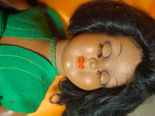 Bambola mora anni 50 h.67cm