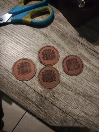 Lote 4 Monedas Cartón Escudo