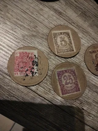 Lote 4 Monedas Cartón Escudo