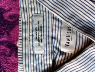 Camisa Van Heusen Rayas Azul y Blanco