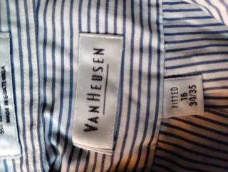 Camisa Van Heusen Rayas Azul y Blanco
