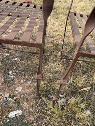 Conjunto 8 Sillas Hierro Terraza Antiguas