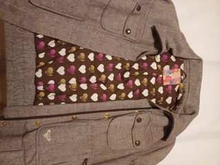Chaqueta de tweed con detalles brillantes