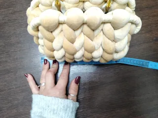 Borsa Clutch Marshmallow Artigianale Beige