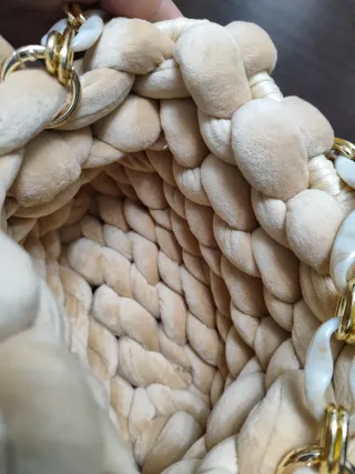 Borsa Clutch Marshmallow Artigianale Beige