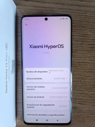 Xiaomi Redmi Note 13 Pro+ 5G, 12 GB+512 GB nuovo