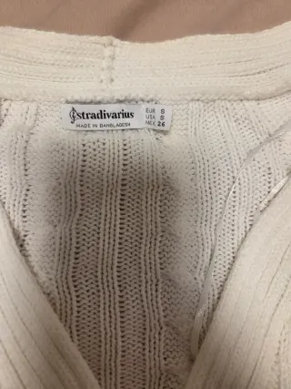 Cárdigan Stradivarius Blanco Talla S