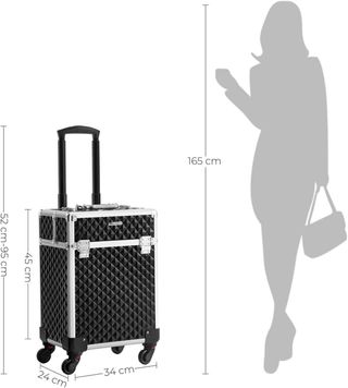 Maletín de maquillaje con ruedas