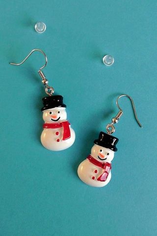 Pendientes de muñeco de nieve