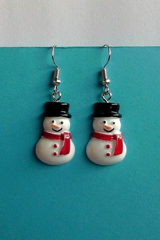 Pendientes de muñeco de nieve